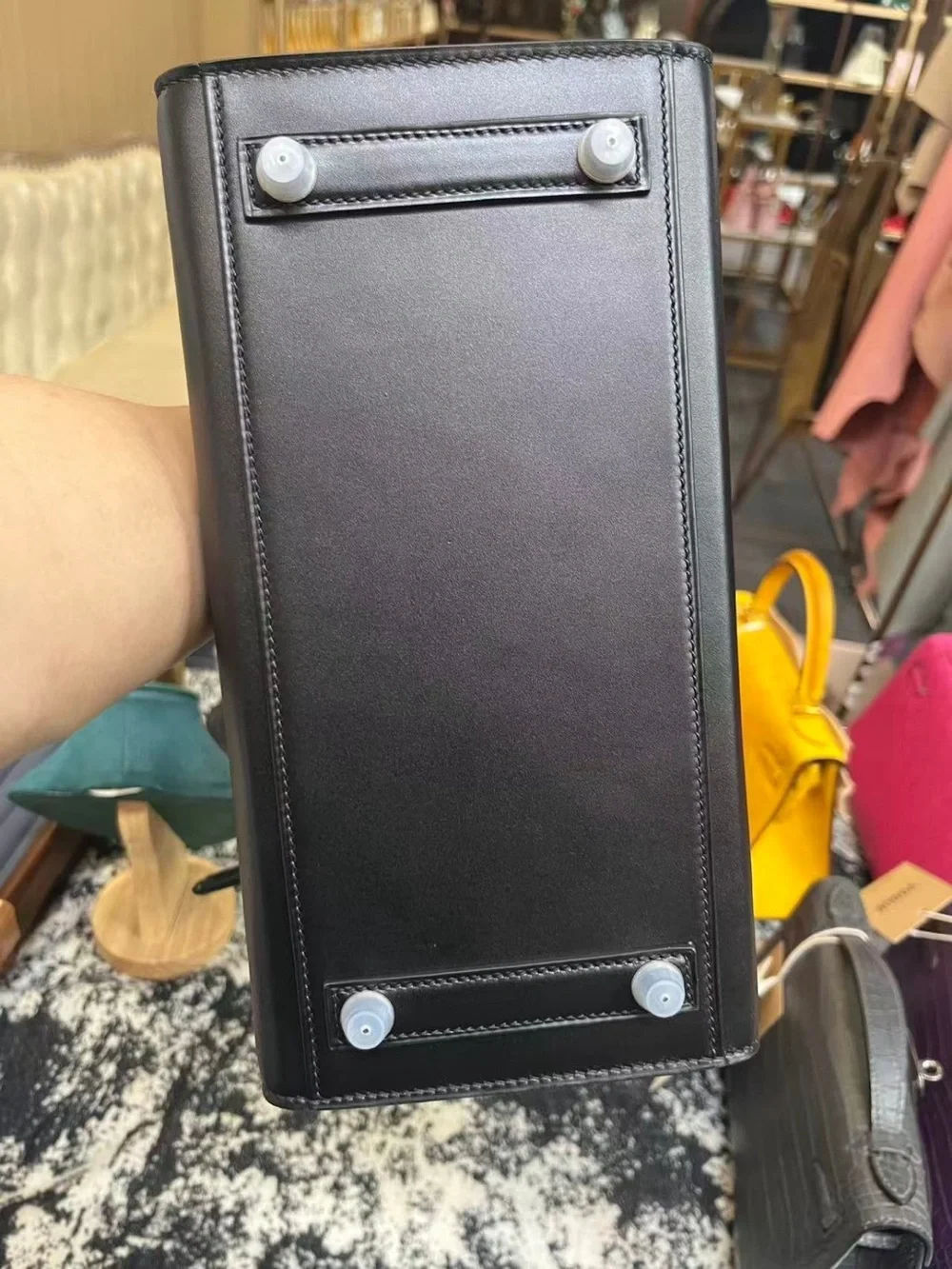 H BIRKIN SO BLACK 25 HANDMADE SELLIER CALFSKIN BOX LEATHER RVD HARDWARE